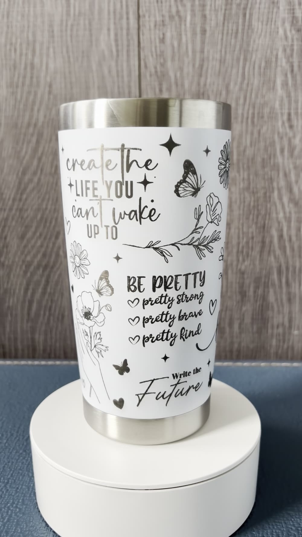 Custom engraved Timber & Tumbler tumbler