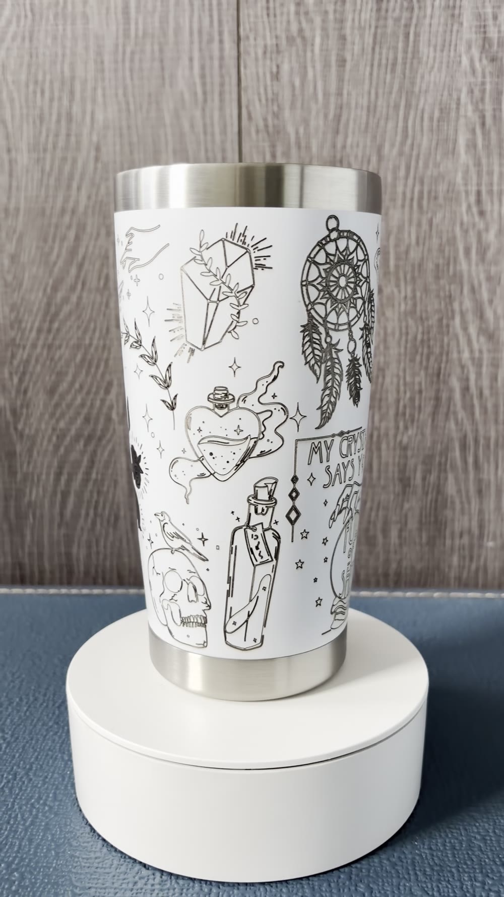 Custom engraved Timber & Tumbler tumbler